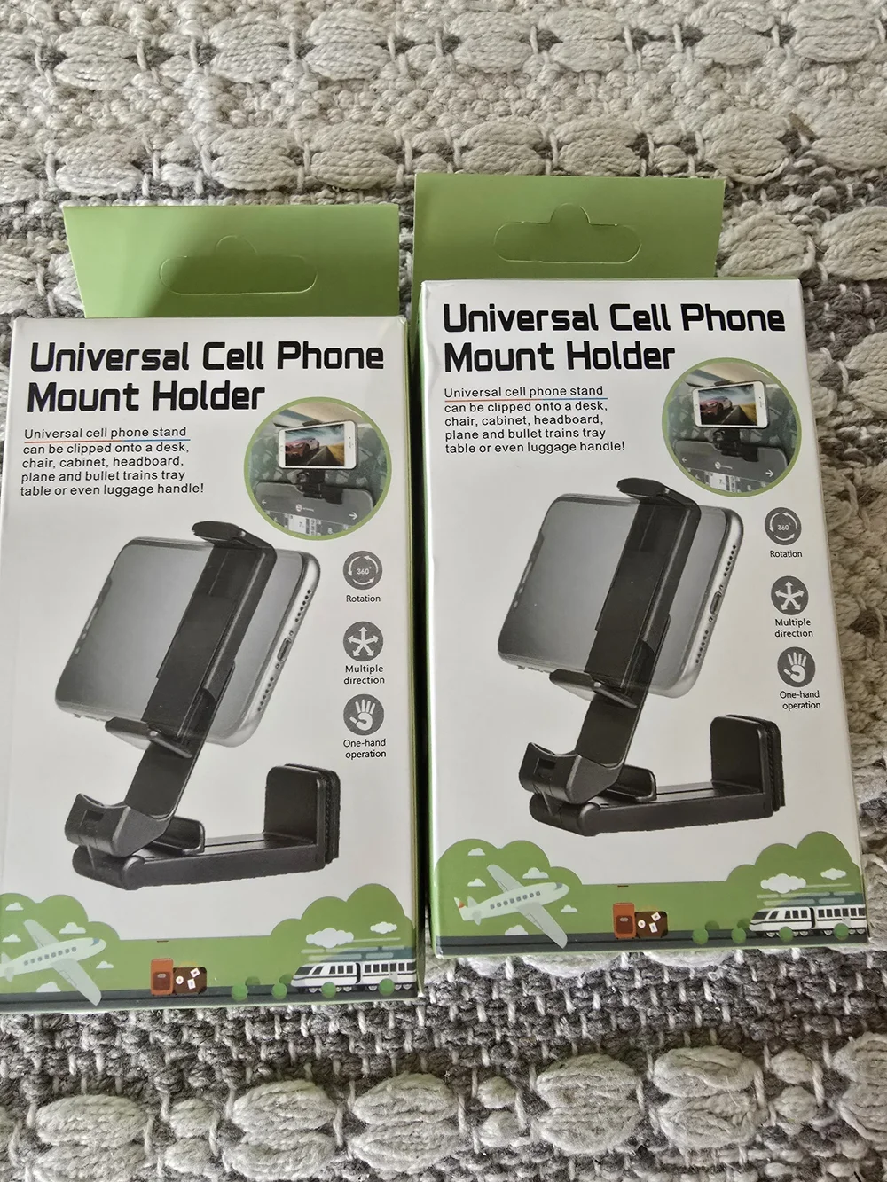 Universal Cell Phone Mount Holder - Black